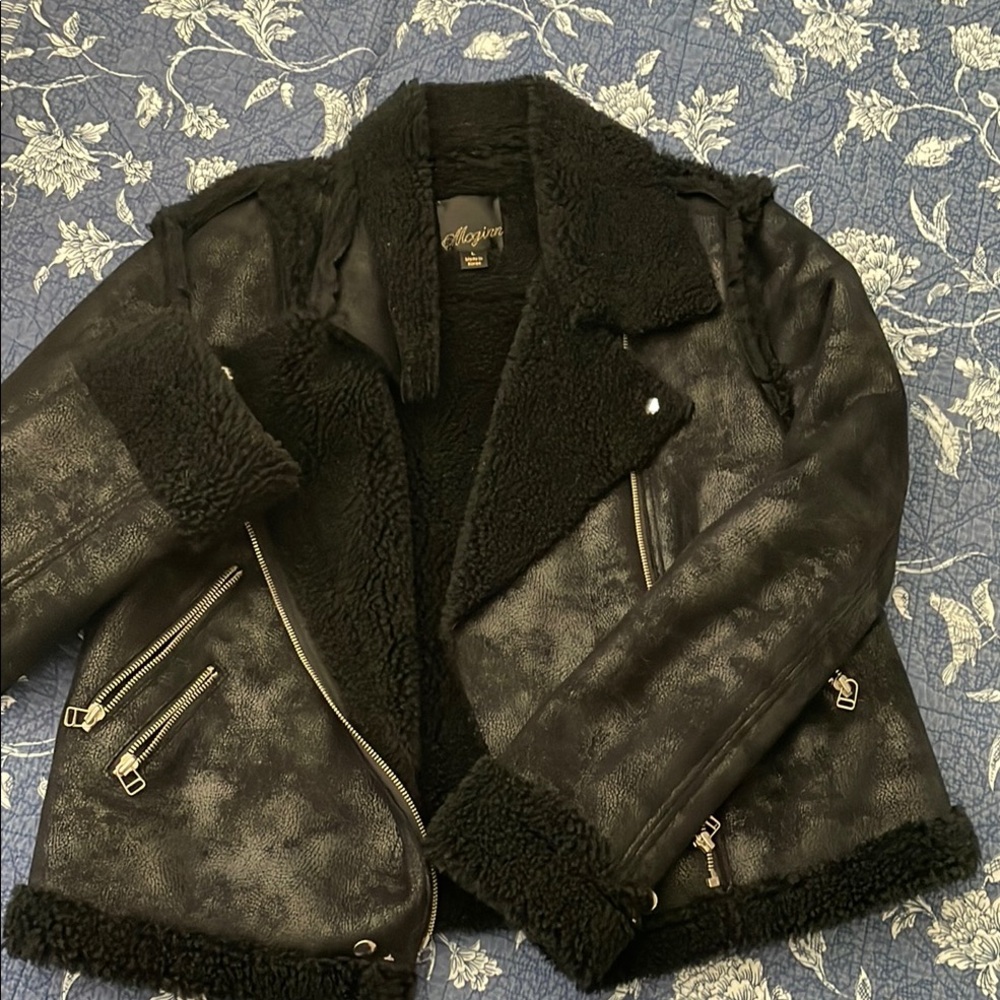 McGINN style #mw1305C Alpinestars Women's Black Shearling Jacket